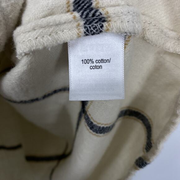 Maurices Boxy Cabin Plaid Flannel Shirt Plus size XXL Ivory Long Sleeves Button - Picture 6 of 8